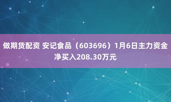 做期货配资 安记食品（603696）1月6日主力资金净买入208.30万元