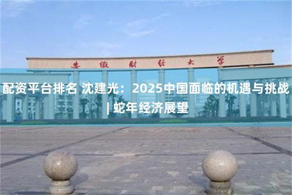 配资平台排名 沈建光：2025中国面临的机遇与挑战 | 蛇年经济展望