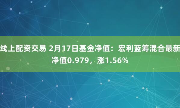 线上配资交易 2月17日基金净值：宏利蓝筹混合最新净值0.979，涨1.56%